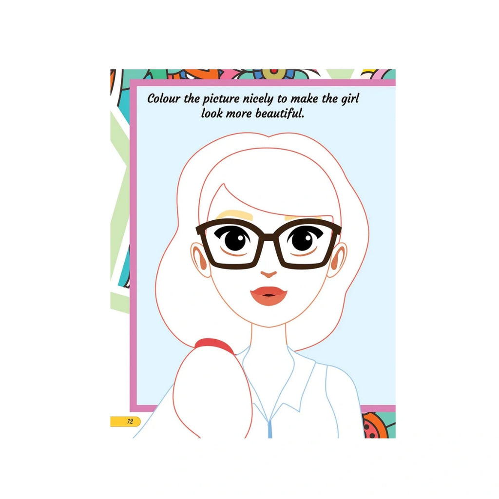 Makeup colouring and sticker book 