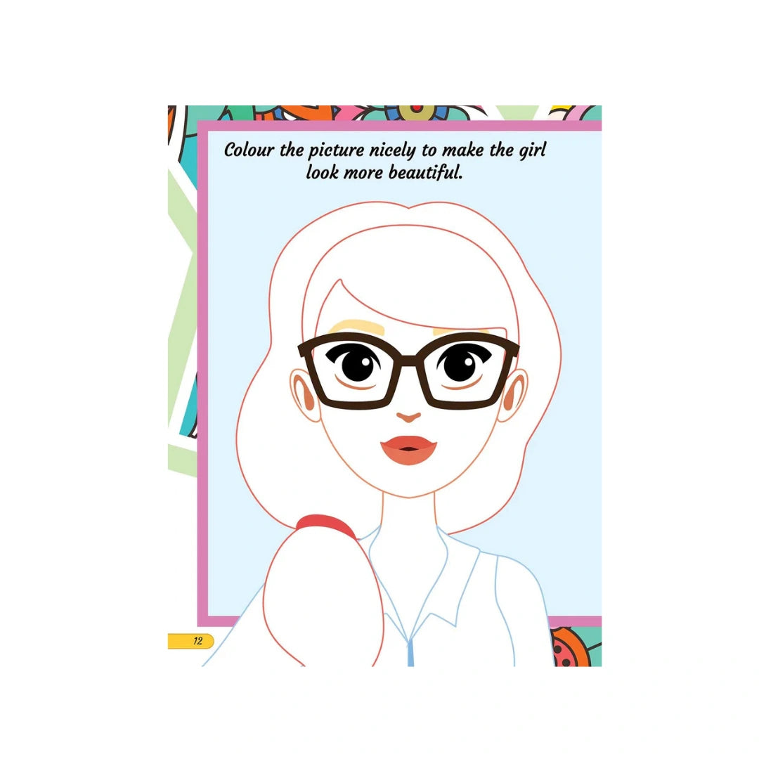 Makeup colouring and sticker book 