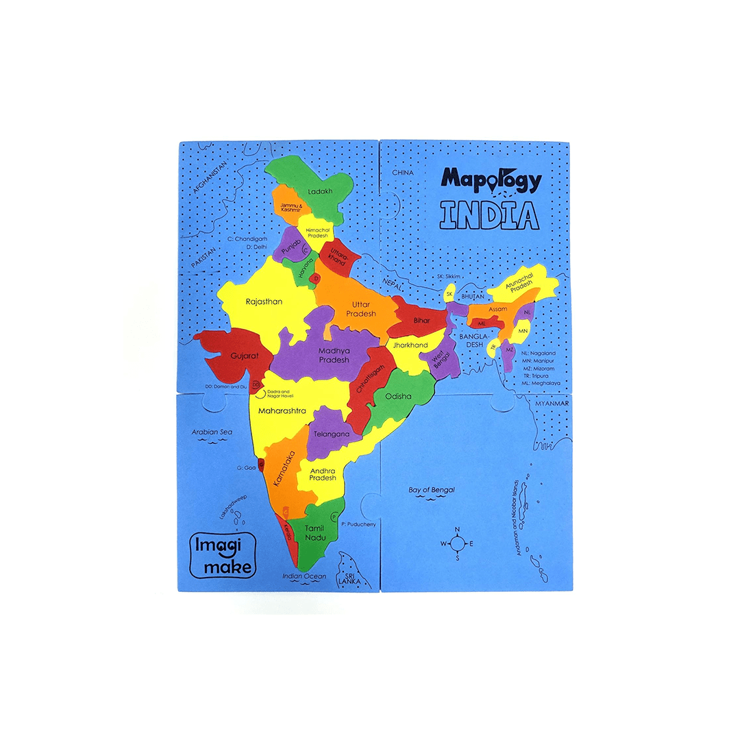 Imagimake Science & Exploration Sets Imagimake Mapology States of India Map Puzzle (4 Years+)