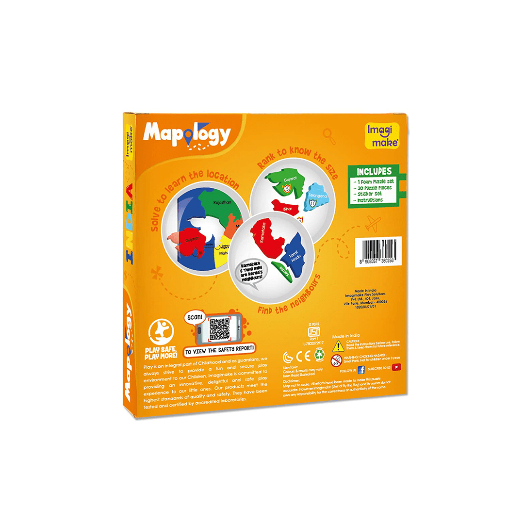 Imagimake Science & Exploration Sets Imagimake Mapology States of India Map Puzzle (4 Years+)