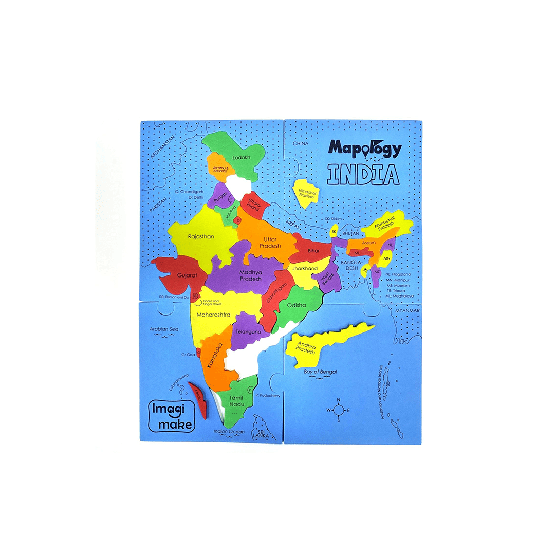 Imagimake Science & Exploration Sets Imagimake Mapology States of India Map Puzzle (4 Years+)
