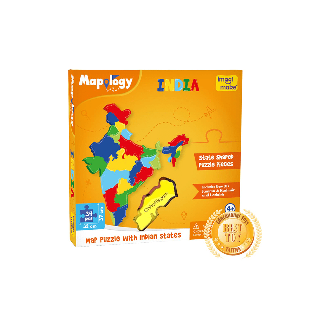 Imagimake Science & Exploration Sets Imagimake Mapology States of India Map Puzzle (4 Years+)