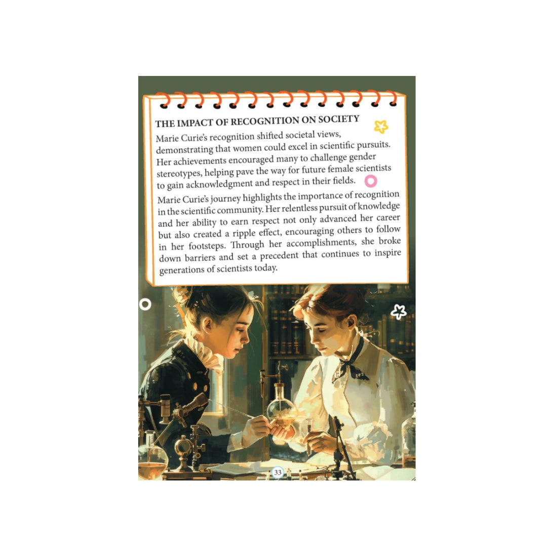Children’s book about Marie Curie’s life and achievements.