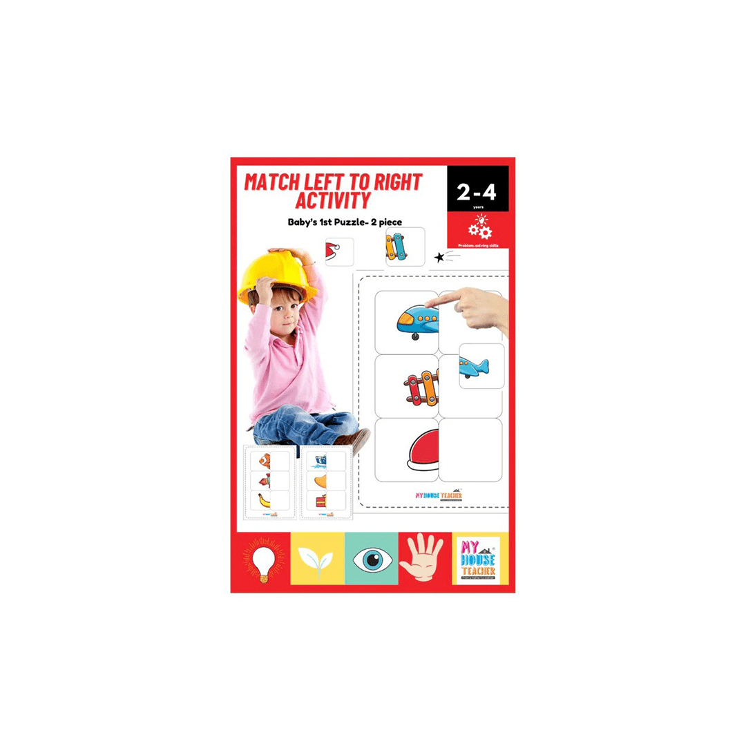 My House Teacher Toys My House Teacher Matching Left To Right 2 Piece Puzzle Activity Busy Bag