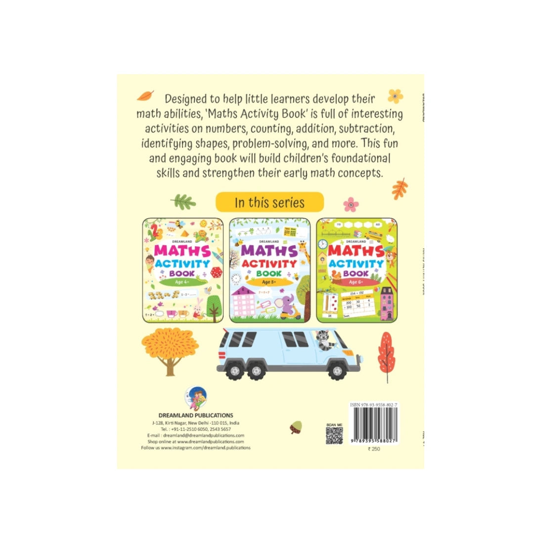 Maths activity workbook for kids 
