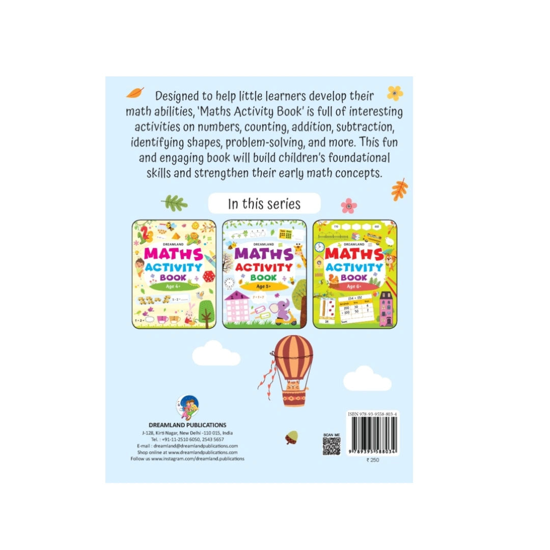Maths activity workbook for kids 