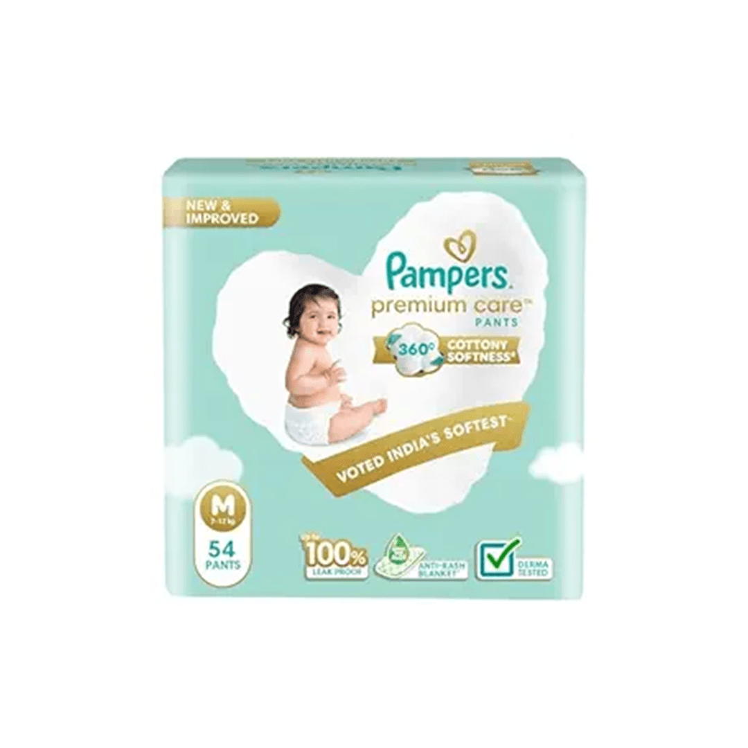 Pampers Baby Care Pampers Premium Care Diaper Pants with 360 Cottony Softness - M