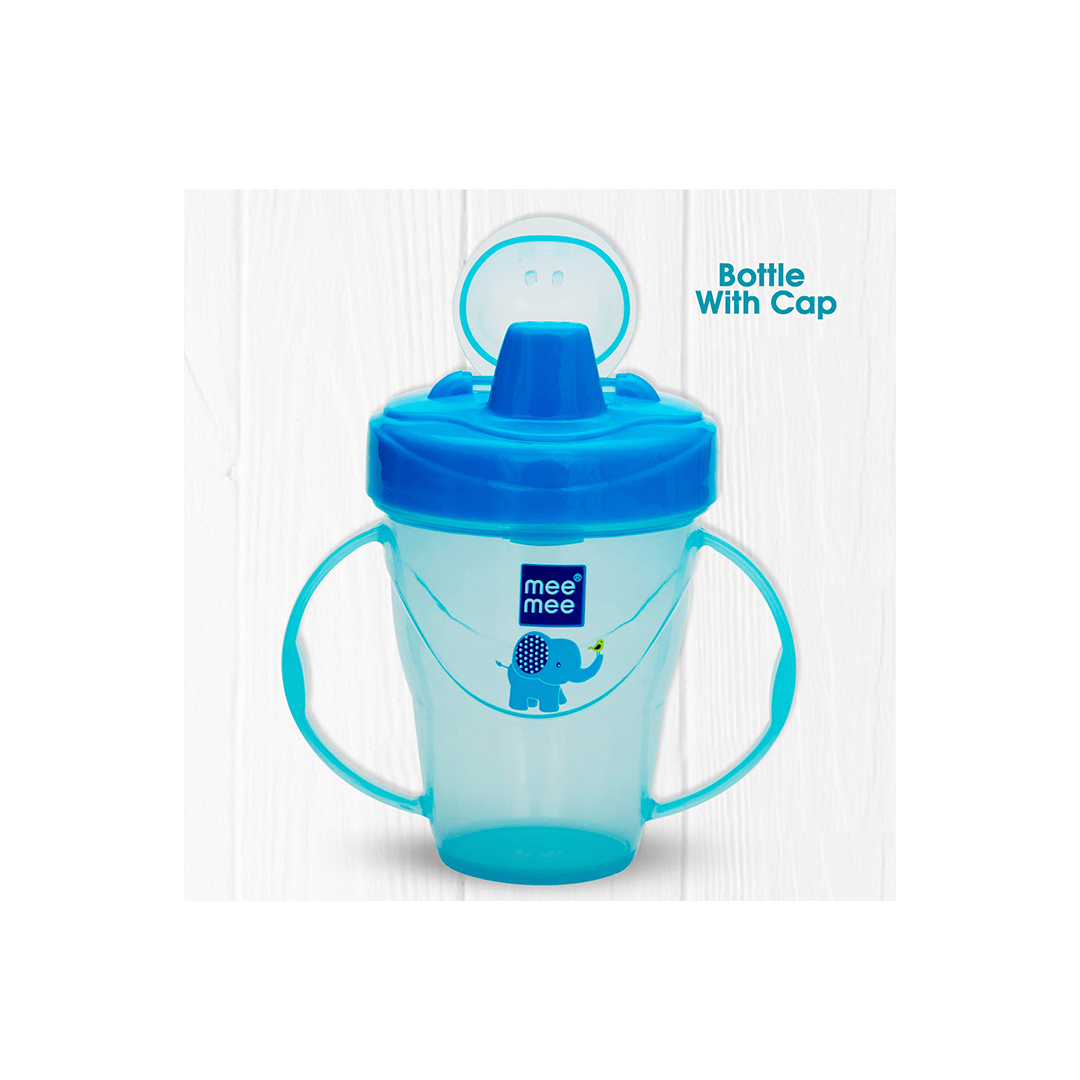 Mee Mee Feeding Products Mee Mee Plastic Easy Grip BPA-Free Anti Spill Sipper Cup with Twin Handle Spout for Baby 180ml (3 Months+)
