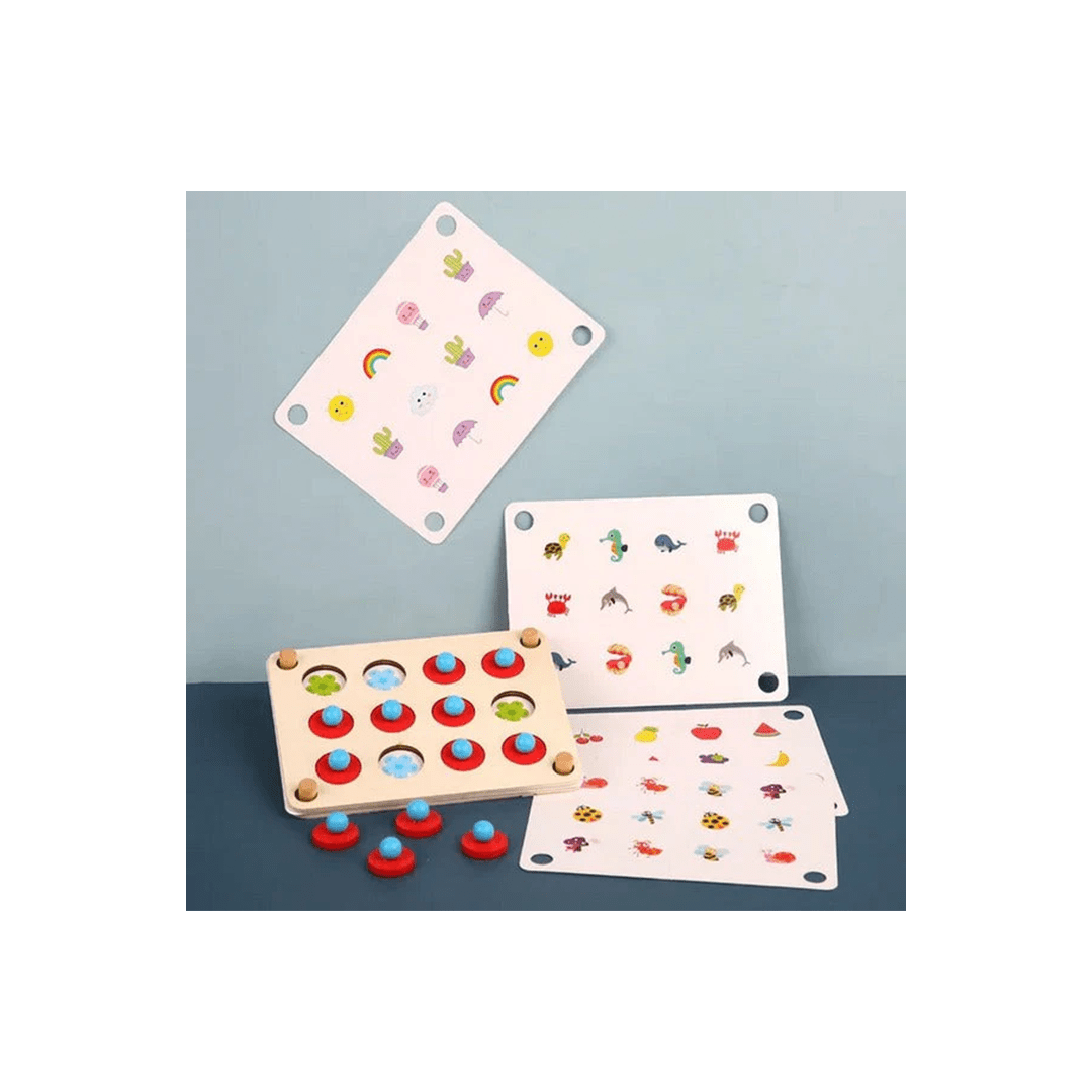 Extrokids Toys Extrokids Wooden Memory Game With Knob (3 Years+)