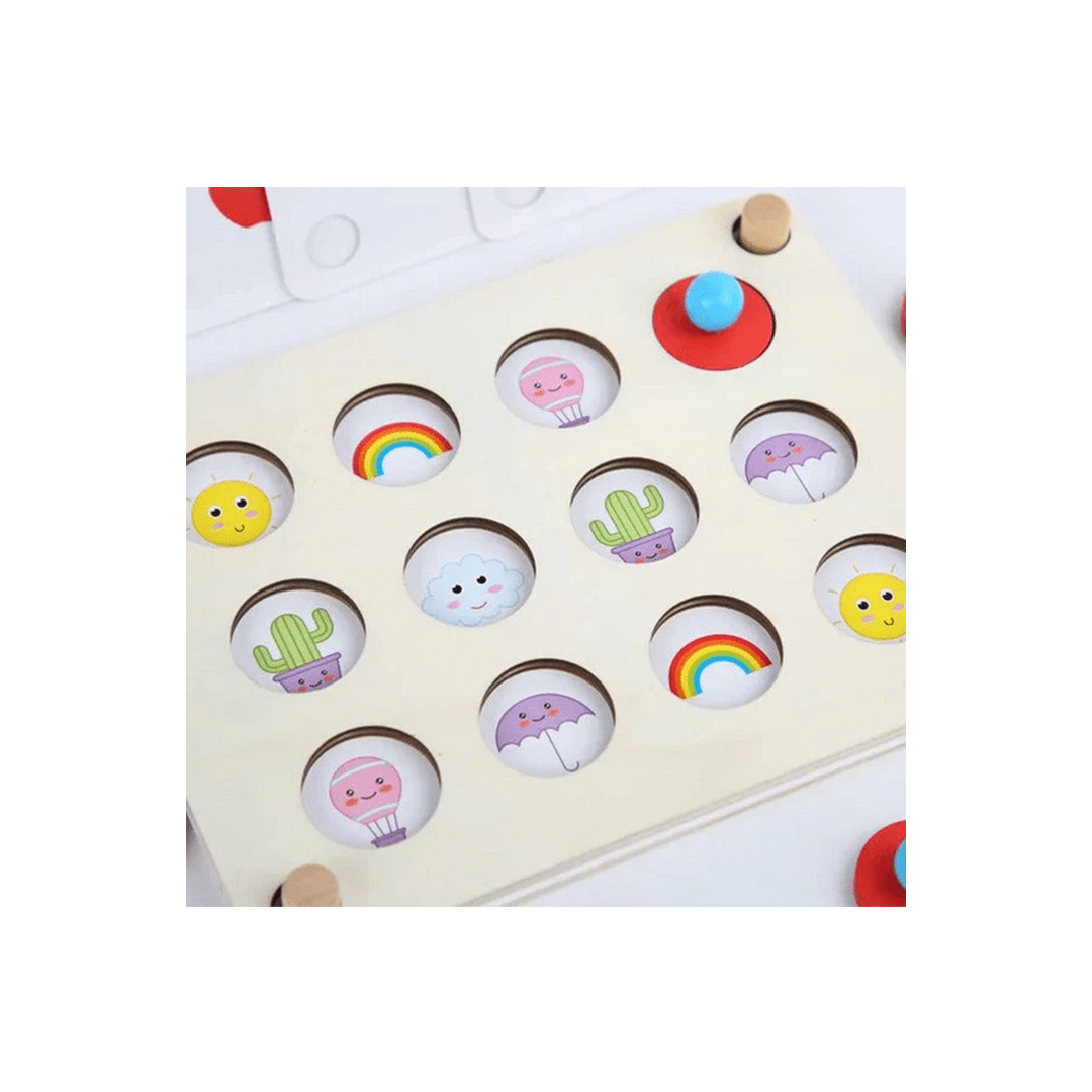 Extrokids Toys Extrokids Wooden Memory Game With Knob (3 Years+)