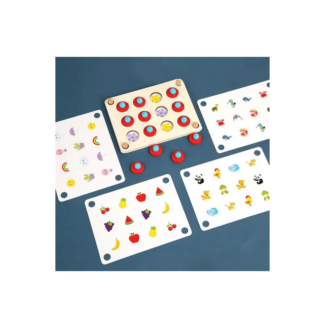 Extrokids Toys Extrokids Wooden Memory Game With Knob (3 Years+)
