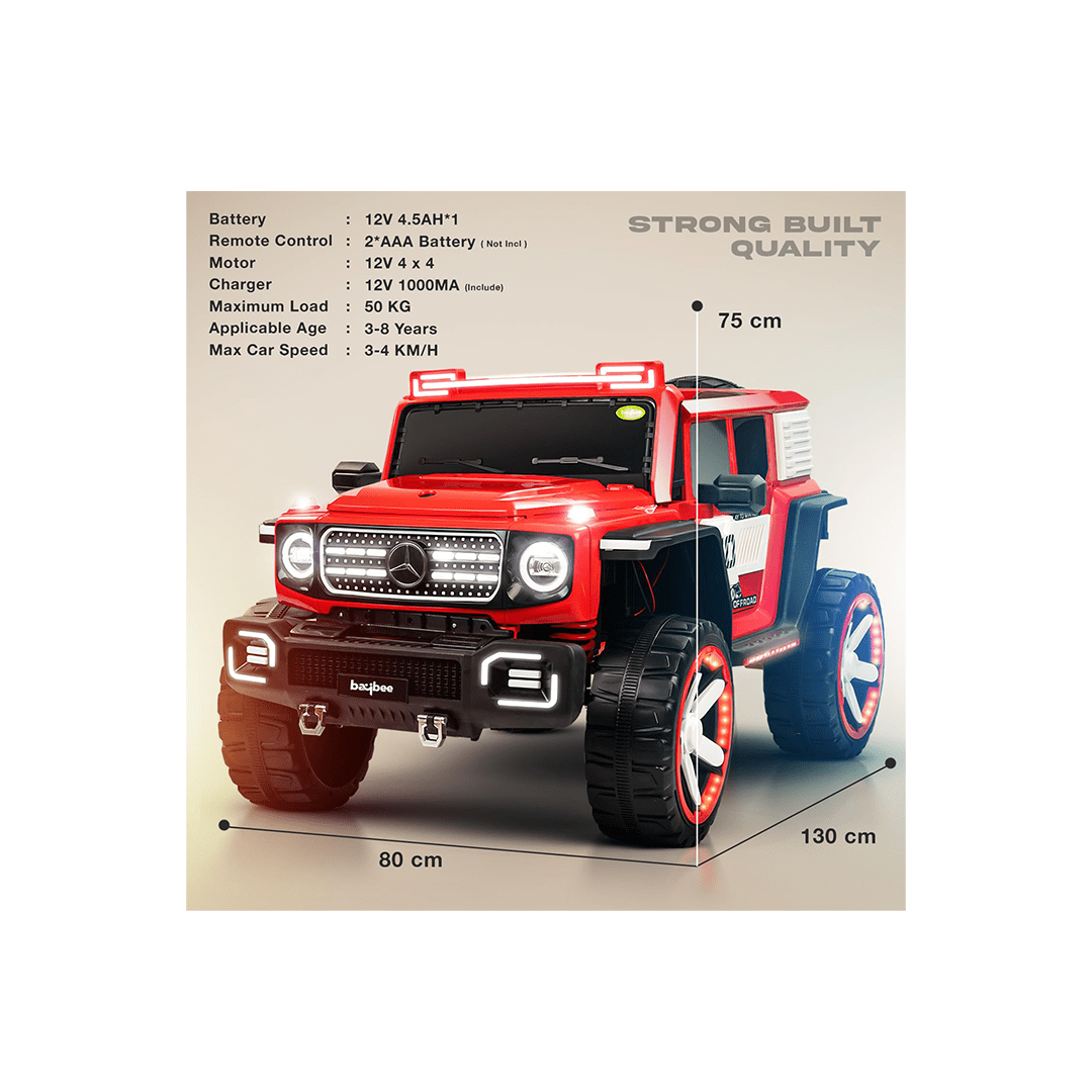 Baybee Ride-ons Baybee Mertez 4 x 4 Battery Operated Jeep for Kids (2 Years+)