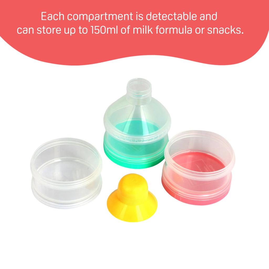 Pigeon Powder Milk Container – 3 Separate Compartments, BPA Free