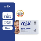 MILK Baby Diaper Yoga Pants, Size L - 36 Pcs, 9 To 17 KG
