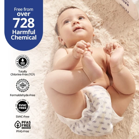 MILK Baby Diaper Flexi Tape , Size S - 48 Pcs, 4 To 8 KG