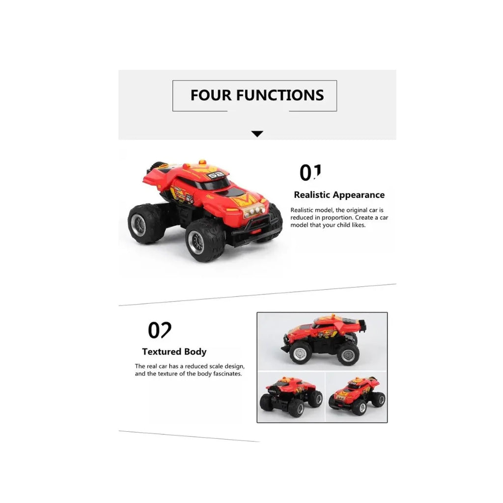 Mini RC monster truck toy with LED lights