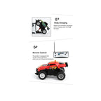 Mini RC monster truck toy with LED lights