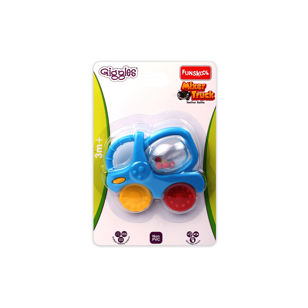 Funskool Toys Funskool Mixer Truck Teether Rattle (3 Months+)