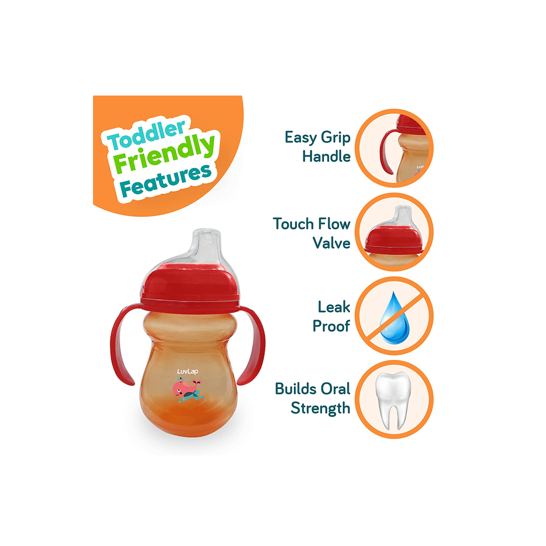 LuvLap Feeding Products LuvLap Moby Little Spout Sipper, BPA Free For Kids (6 Months+)