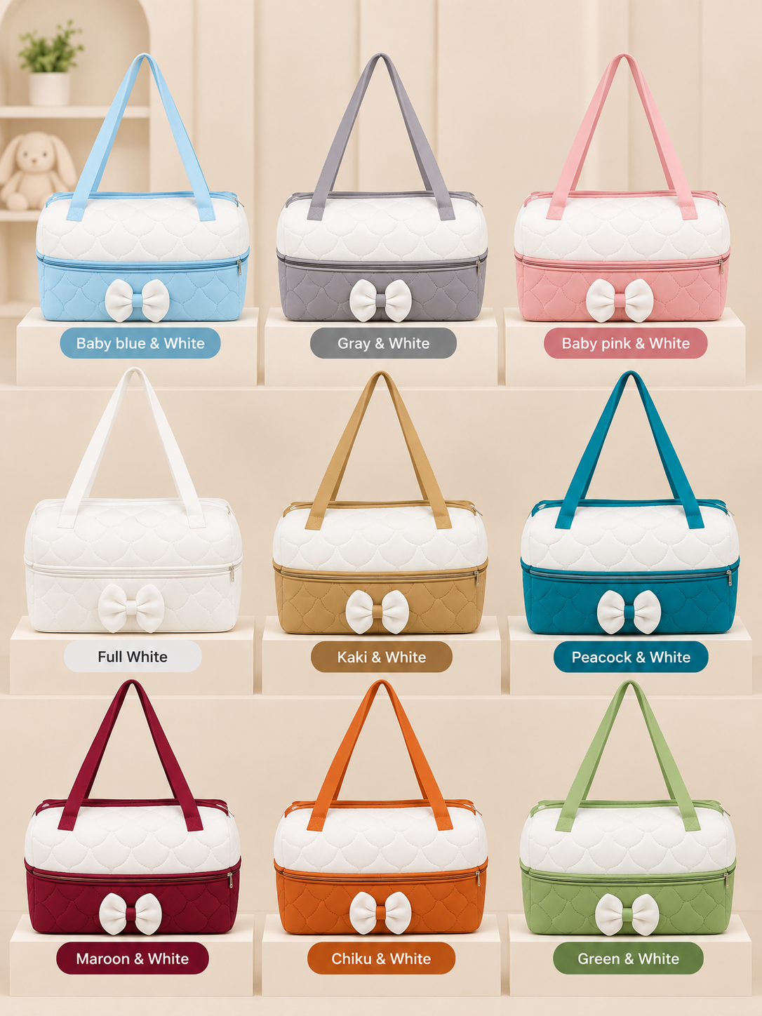 Mogo Baby Mother Bag Cozy with Bow & Shoulder Straps