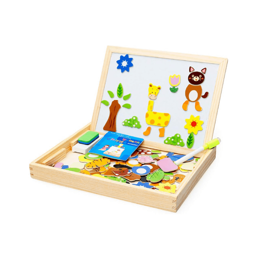 Baan Toys Toys Baan Toys Multi-Functional Magnetic Puzzle Boards (Animal Magnetic Puzzle Board) (3 Years+)