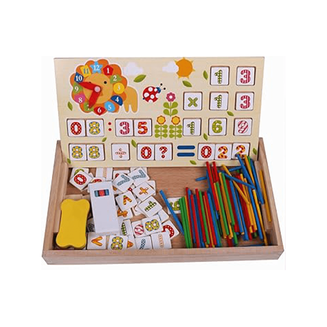 Extrokids Toys Extrokids Wooden Multi Functional Digital Computing Learning Box (3 Years+)