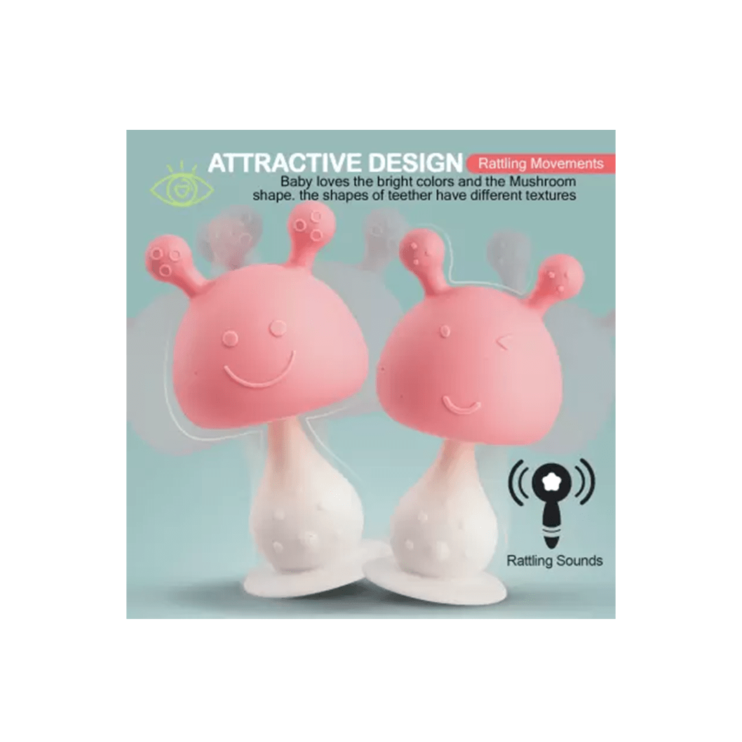 Baan Toys Toys Baan Toys Mushroom Silicone Teether for Baby Teether (3 months+)