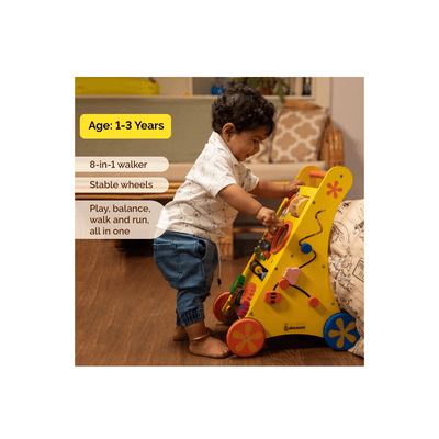 Shumee Toys Shumee Wooden 8-In-1 Musical Activity Push Walker For Babies (9 Months+)