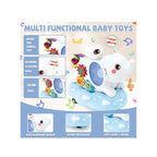 Colorful musical animal toy with moving ball 