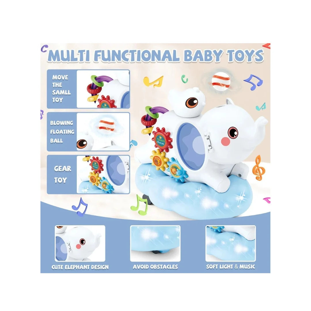 Colorful musical animal toy with moving ball 
