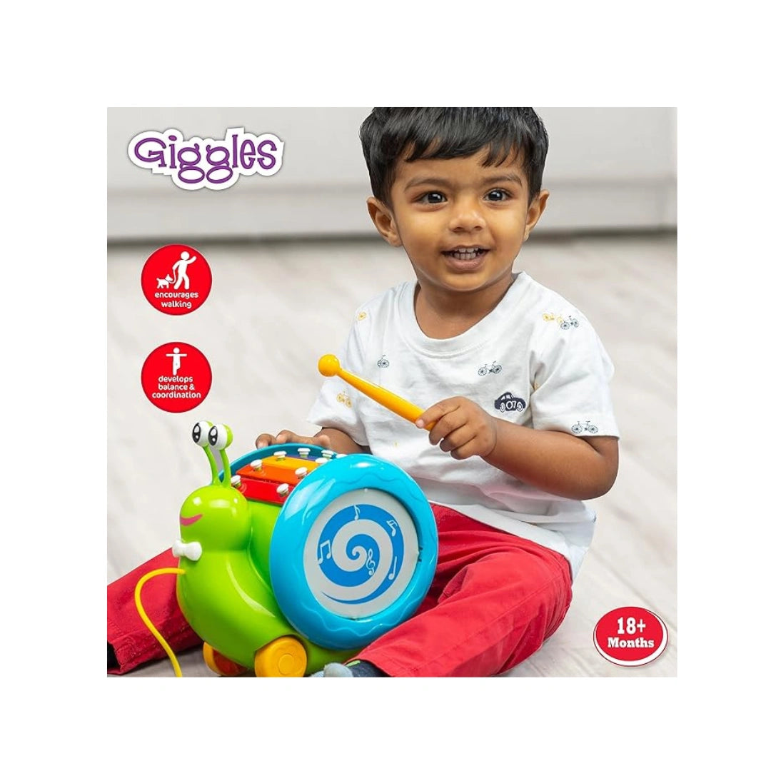 Musical Snail,Interactive Light & Sound Toy,Non-toxic,Child-Safe Plastic,To Improve Sensory Development,Motor Skills,Coordination,Auditory Skills (2 Years+)