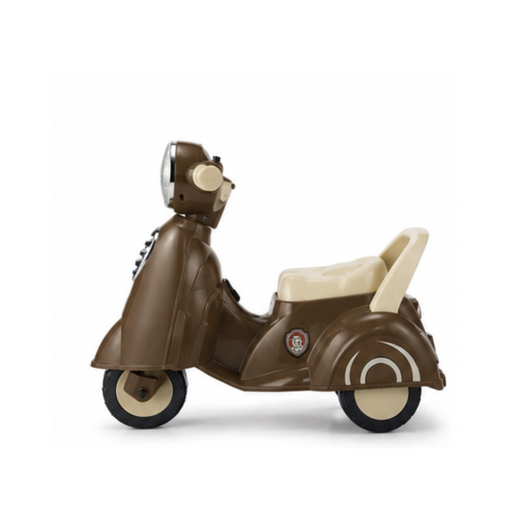 Musical Vespa ride-on scooter toddlers lights storage