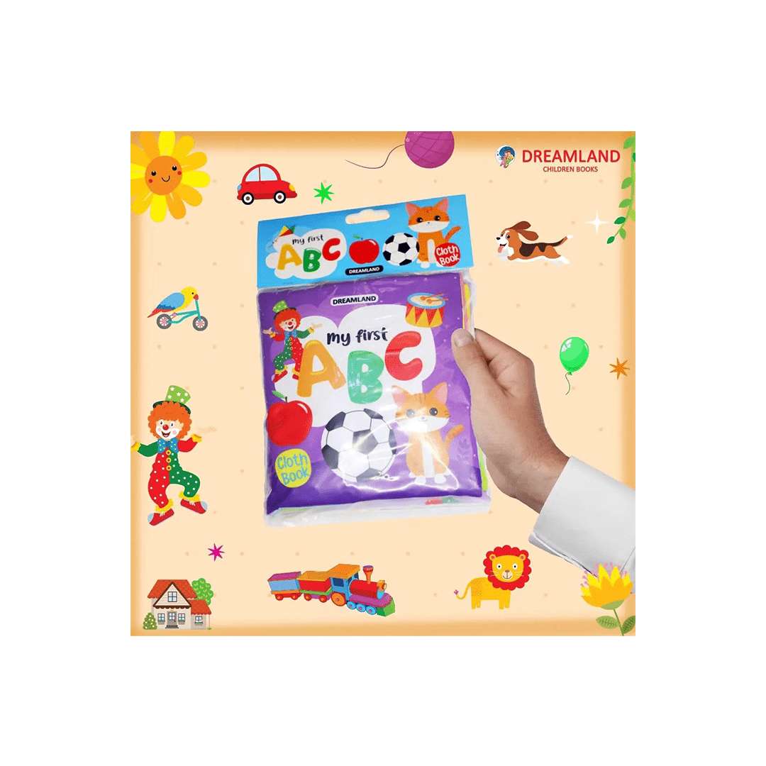 Dreamland Publications Books Dreamland My First Cloth Book ABC with Squeaker and Crinkle Paper Cloth Books (3 Months+)