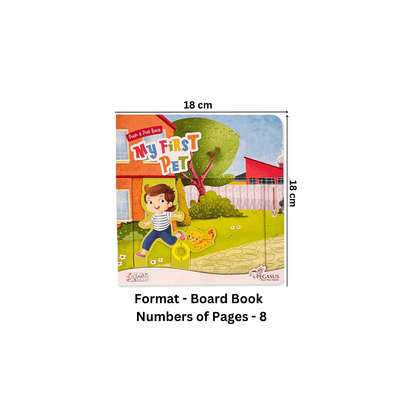 Pegasus Books Pegasus Push & Pull Board Book - My First Pet | For 2+ Yrs Board book – Picture Book