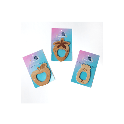 My Happy Plays Toys My Happy Plays NEEM WOOD Teethers : Fruit Edition (6 Months+)