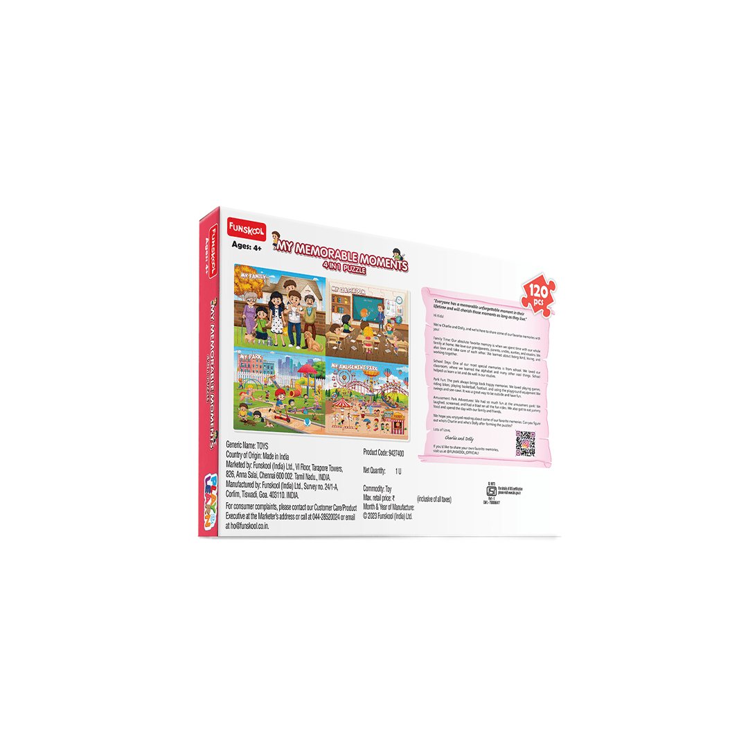 Funskool Toys Funskool My Memorable Moments 4 in 1 Educational Puzzle (4 Years+)