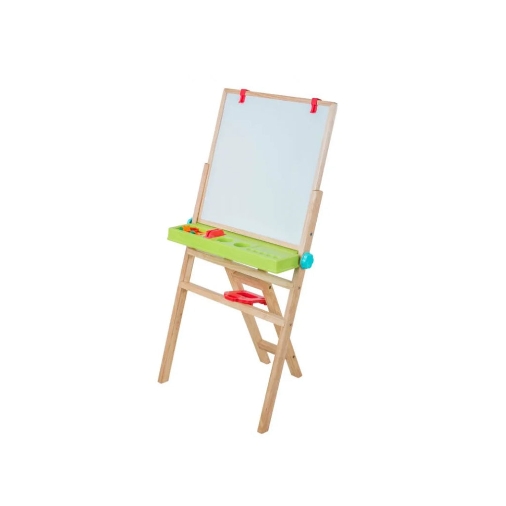 My First Easel,4in1 Double Sided Wooden Magnetic Board with Alphabets & Numbers,Learning,Fun & Engaging Activity Set for Kids (3 Year+)