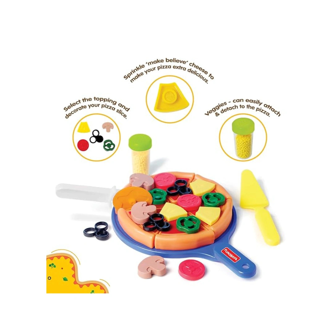 My First Pizza,Role Play Toy,Food Set with 15 Toppings,Pretend Play,Toy for Kids and Toddlers (3 Years+)