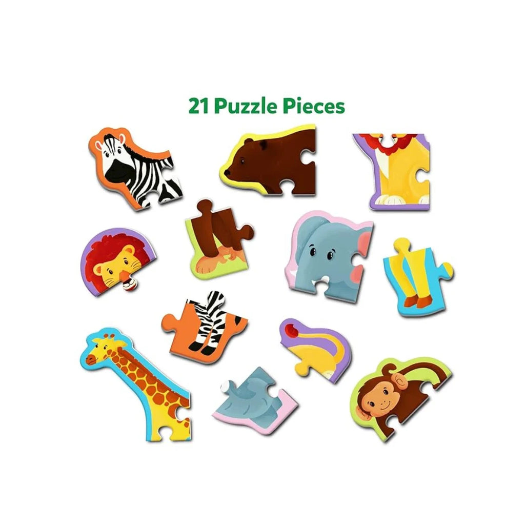 6 Educational Beginner Jigsaw Puzzles with 21 Pieces
