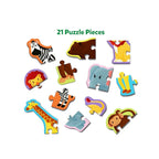 6 Educational Beginner Jigsaw Puzzles with 21 Pieces
