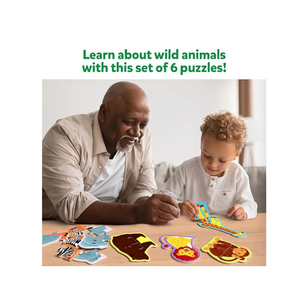 6 Educational Beginner Jigsaw Puzzles with 21 Pieces