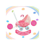 Push Toy with Adjustable Hood, Rolling Wheels & Chiming Sound