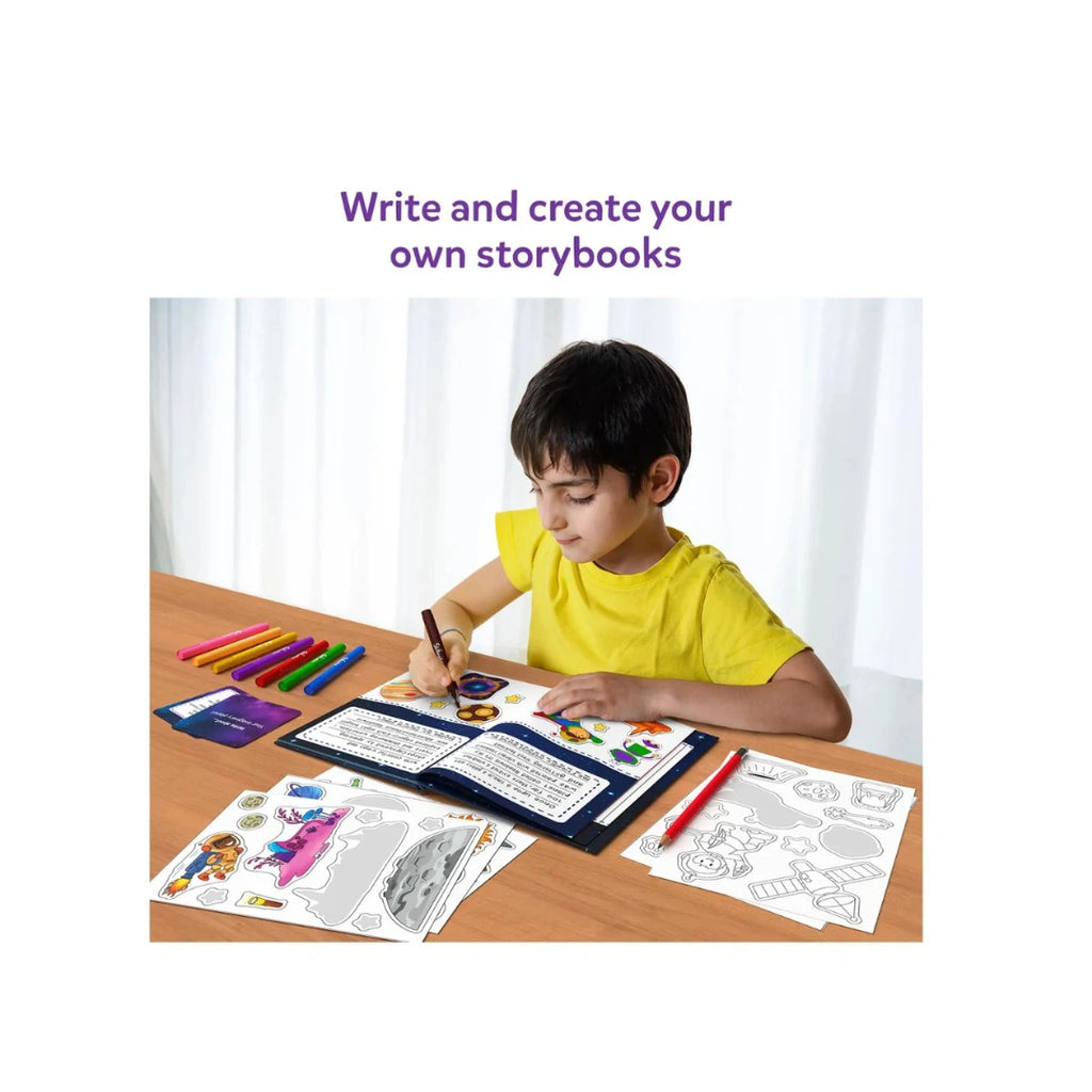 My Storybook Art Kit ,Space Explorers ,DIY Creative Writing & Craft Kit with Storybooks,Stickers & Markers ( 5+ years)