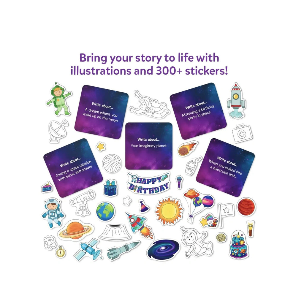 My Storybook Art Kit ,Space Explorers ,DIY Creative Writing & Craft Kit with Storybooks,Stickers & Markers ( 5+ years)
