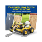 N9 Ride-On Excavator Truck,4WD Kids Ride-On Car 