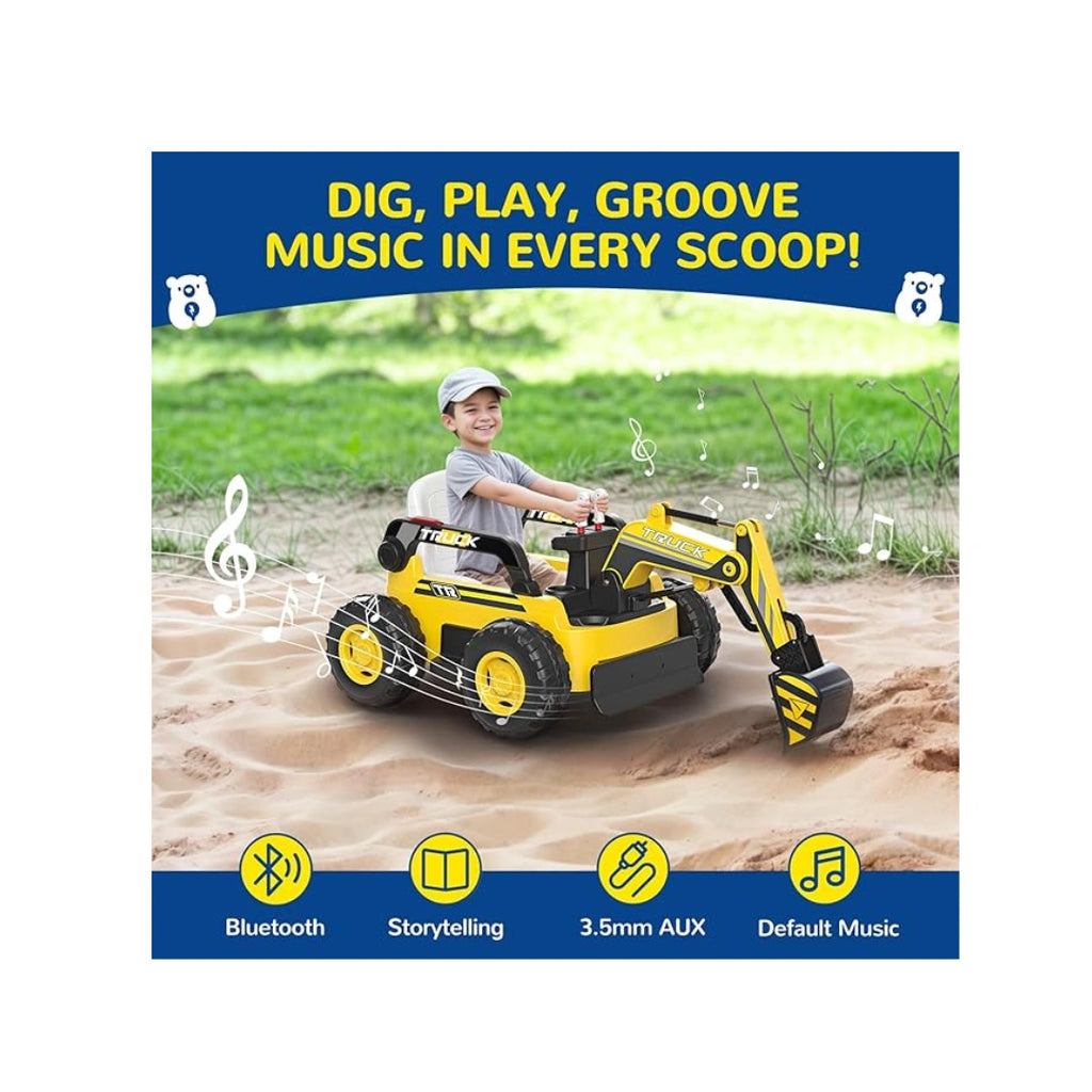 N9 Ride-On Excavator Truck,4WD Kids Ride-On Car 