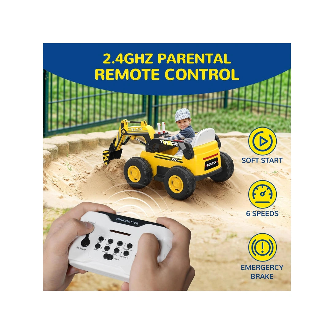N9 Ride-On Excavator Truck,4WD Kids Ride-On Car 