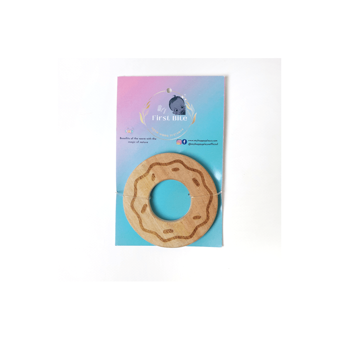 My Happy Plays Toys My Happy Plays NEEM WOOD TEETHER: SWEET EDITION (6 Months+)