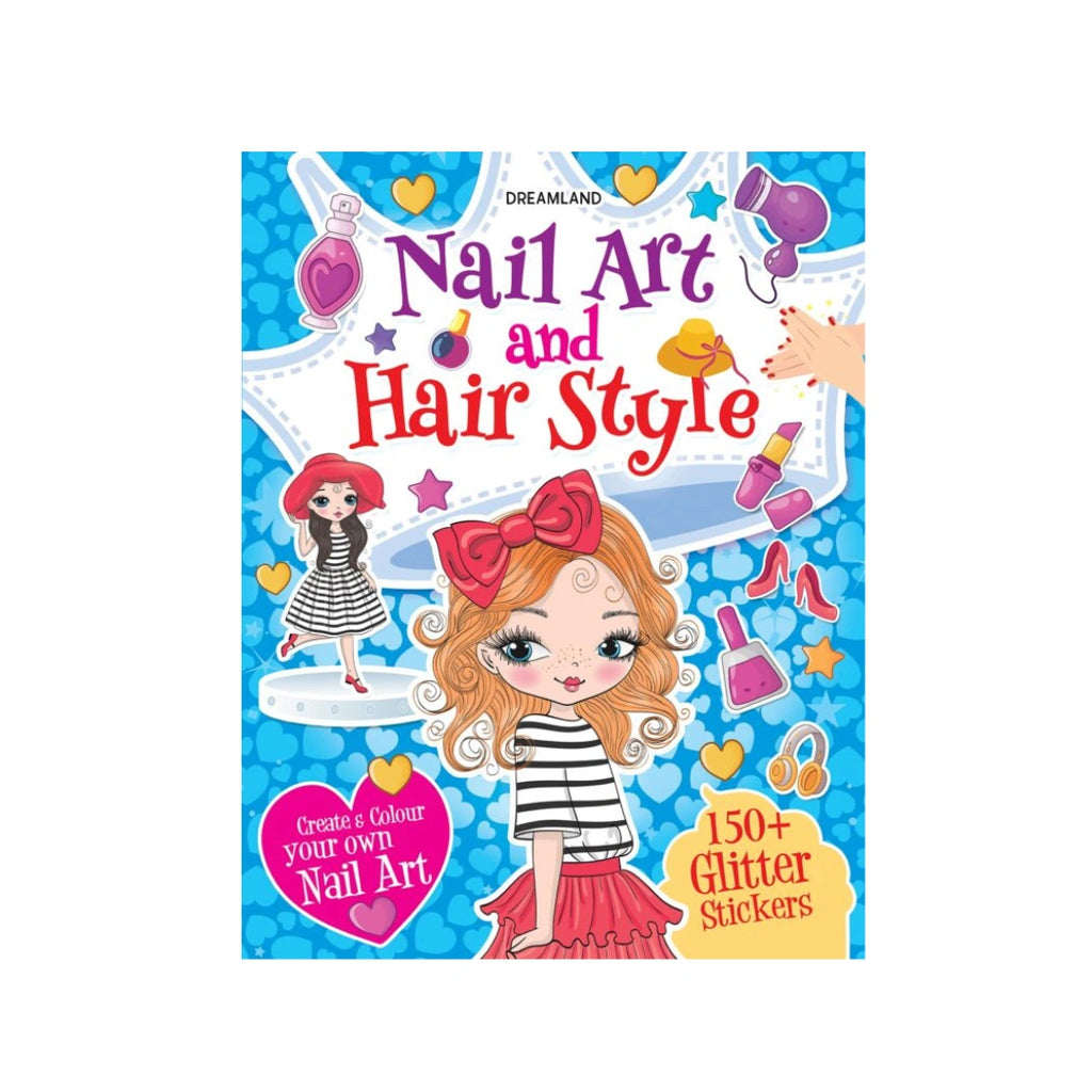 Nail art and hairstyle sticker book 