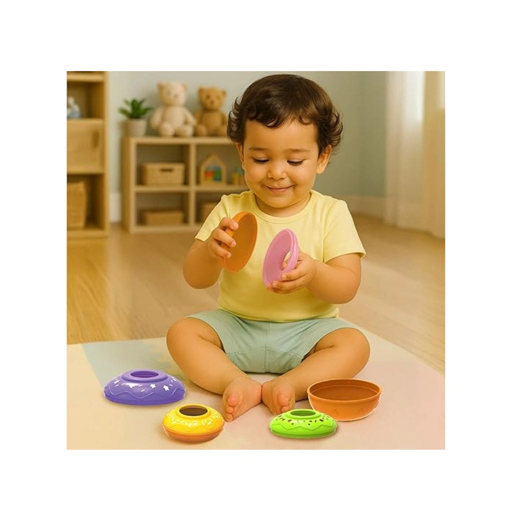 Colorful nesting doughnut toy set 
